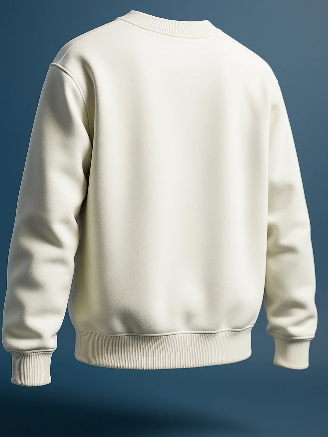 Men's Cream Relaxed Fit Graphic Printed Casual Sweatshirt - Image 2