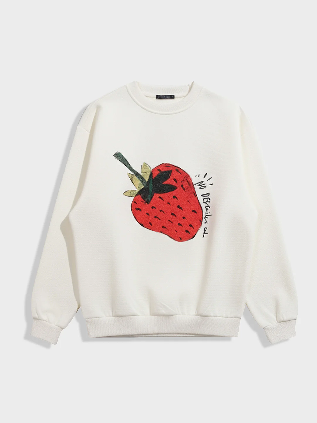 Men's Cream Relaxed Fit Graphic Printed Casual Sweatshirt - Image 3