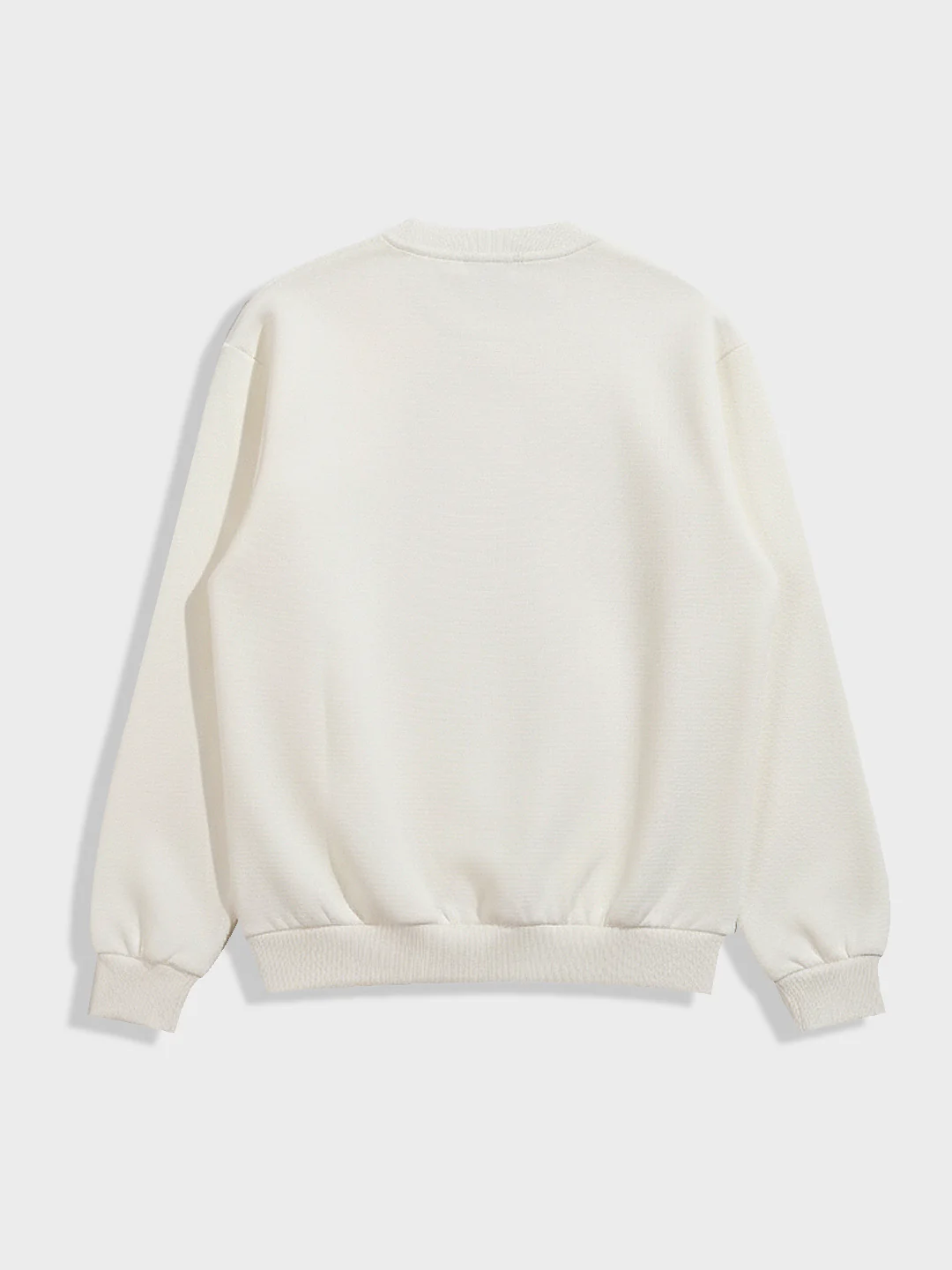 Men's Cream Relaxed Fit Graphic Printed Casual Sweatshirt - Image 4