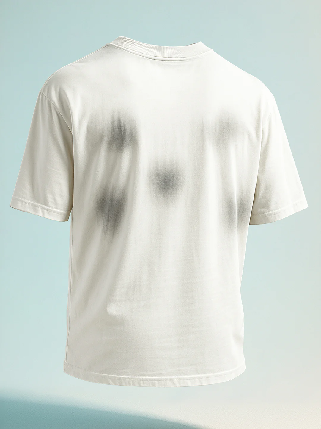 Men's Cream Relaxed Fit Graphic Printed 240 GSM Street Wear T-Shirt - Image 3
