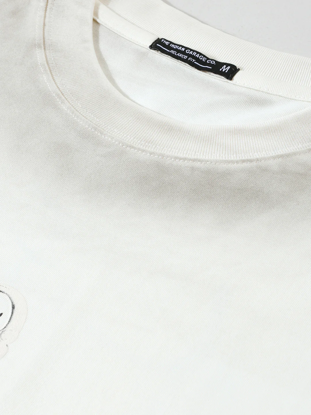 Men's Cream Relaxed Fit Graphic Printed 240 GSM Street Wear T-Shirt - Image 8