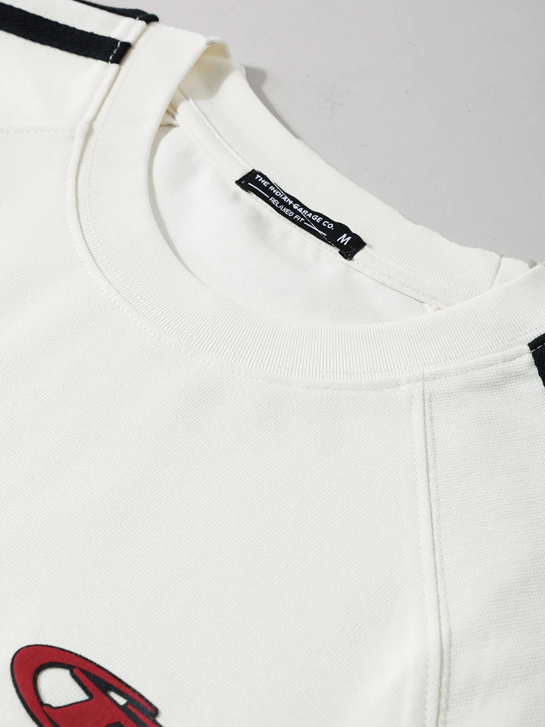 Men's Cream Relaxed Fit Graphic Printed 240 GSM Street Wear T-Shirt - Image 8