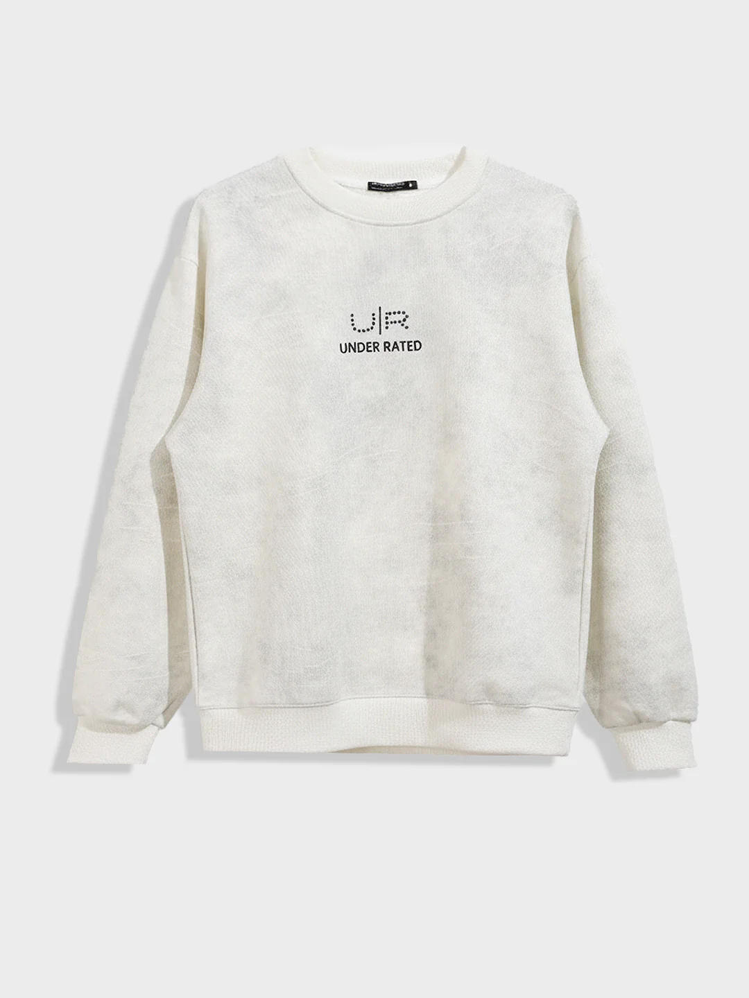 Men's Cream Relaxed Fit Printed Casual Sweatshirt - Image 3