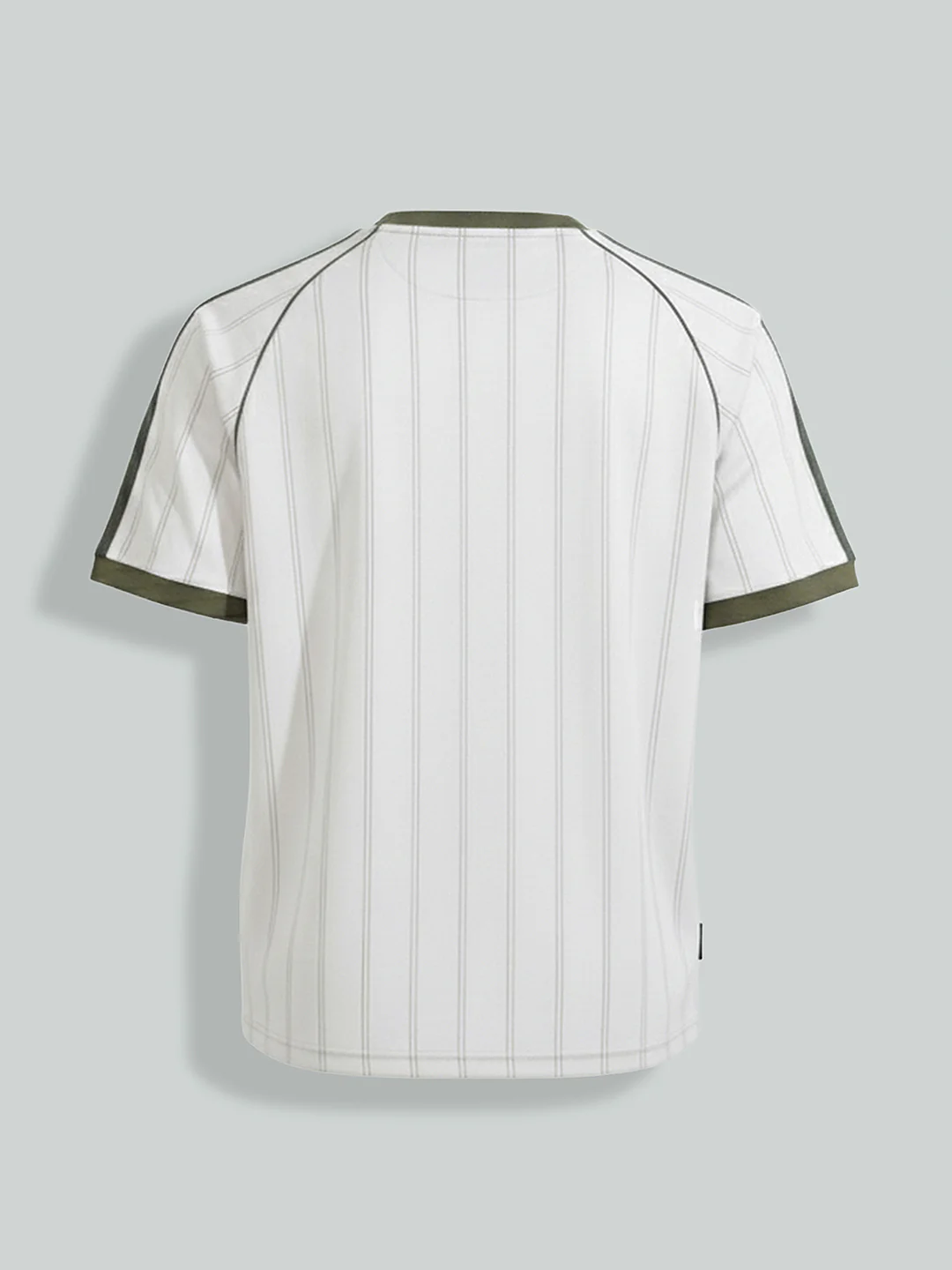 Men's Cream Relaxed Fit Printed 240 GSM Sport Wear T-Shirt - Image 6
