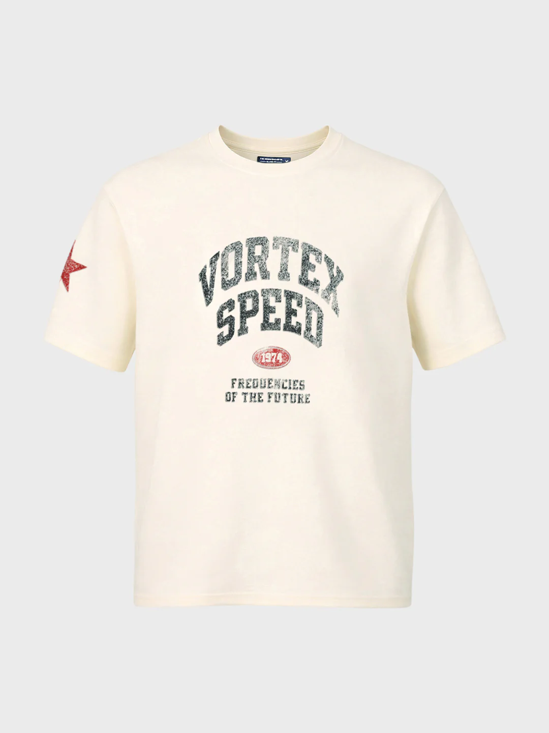 Men's Cream Relaxed Fit Solid Casual T-Shirt - Image 4