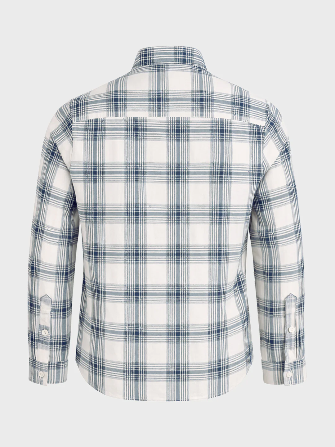 Men's Cream Slim Fit Checkered Casual Shirt - Image 7