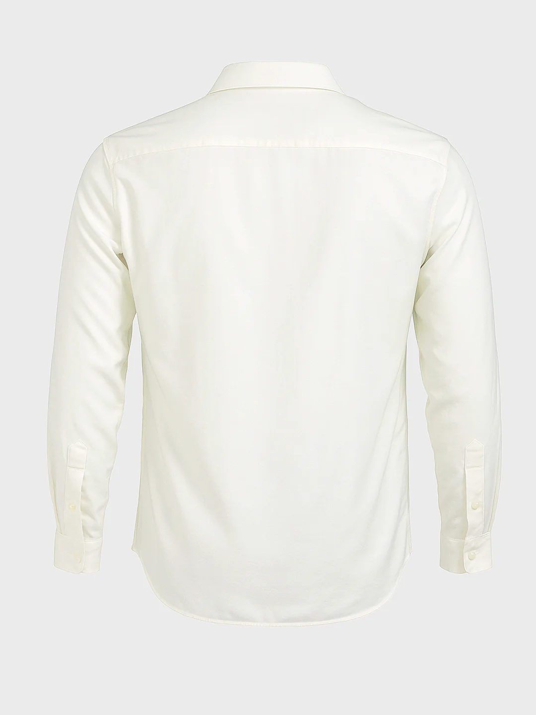 Men's Cream Slim Fit Party Wear Solid Shirt - Image 5