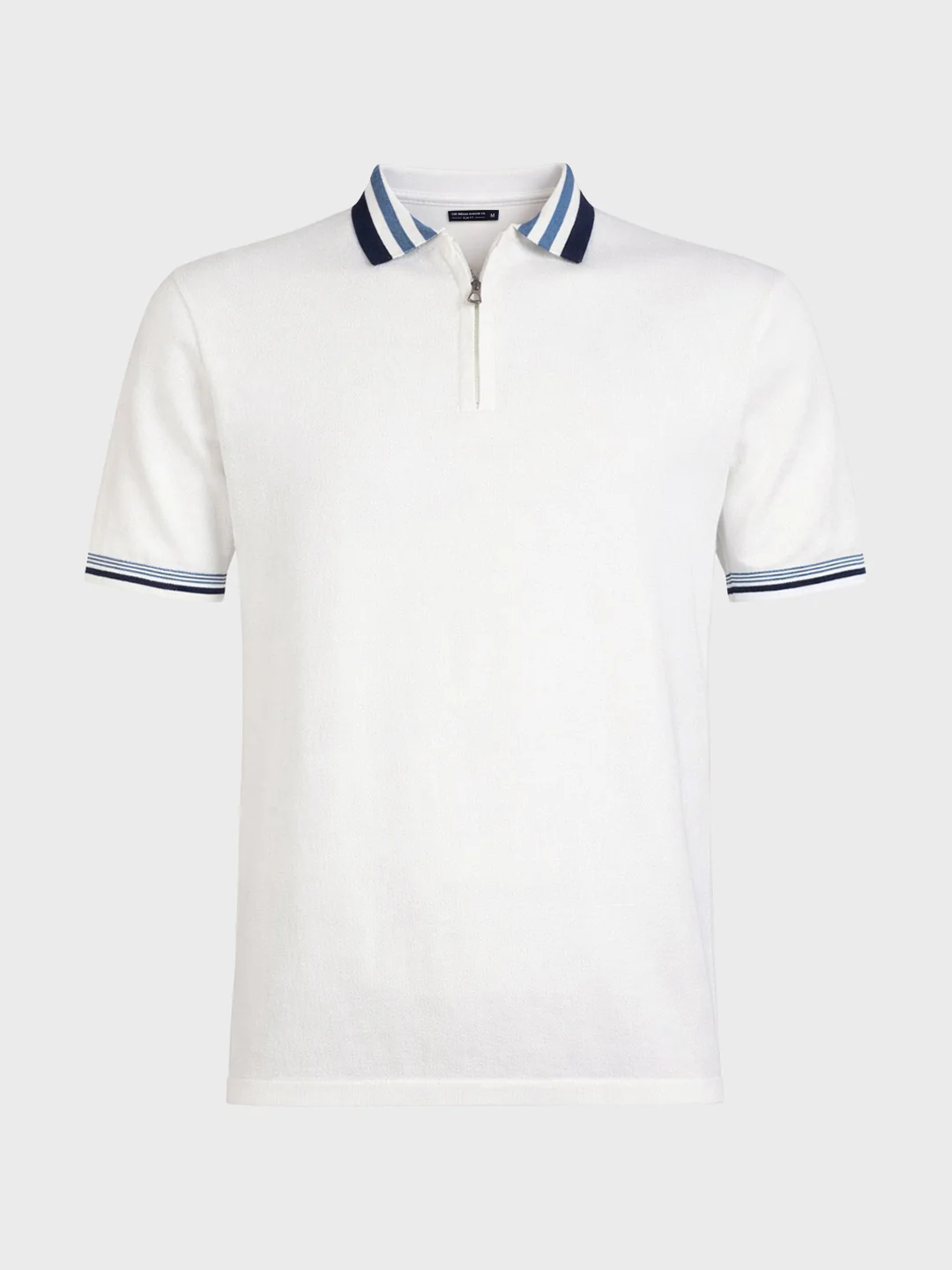 Men's Cream Slim Fit Solid Flat Knit T-Shirt - Image 5