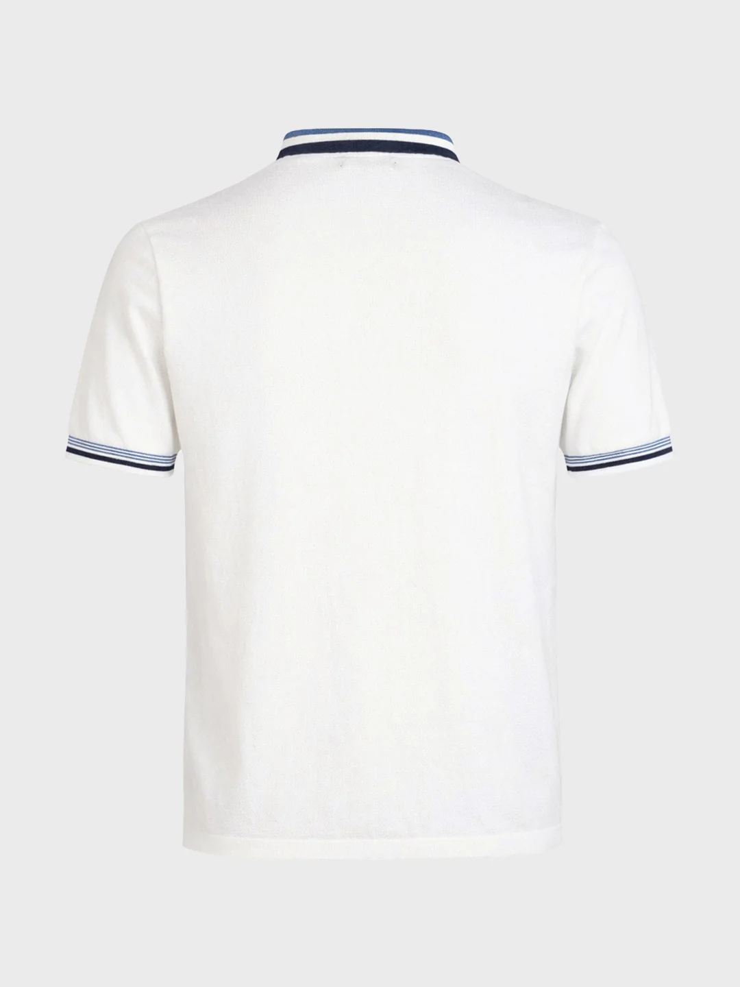 Men's Cream Slim Fit Solid Flat Knit T-Shirt - Image 6