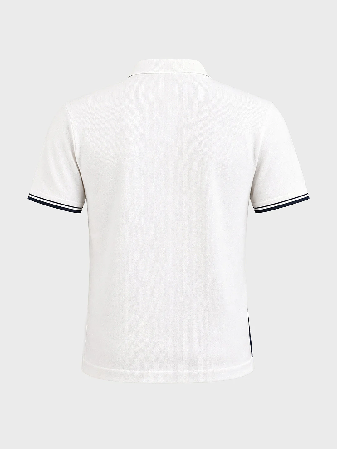 Men's Cream Slim Fit Striped Casual T-Shirt - Image 6