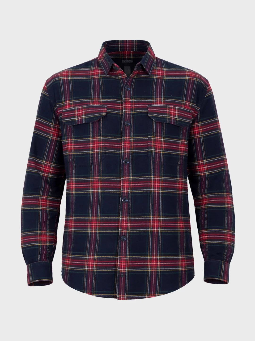 Men's Navy Regular Fit Casual Checkered Shirt - Image 4