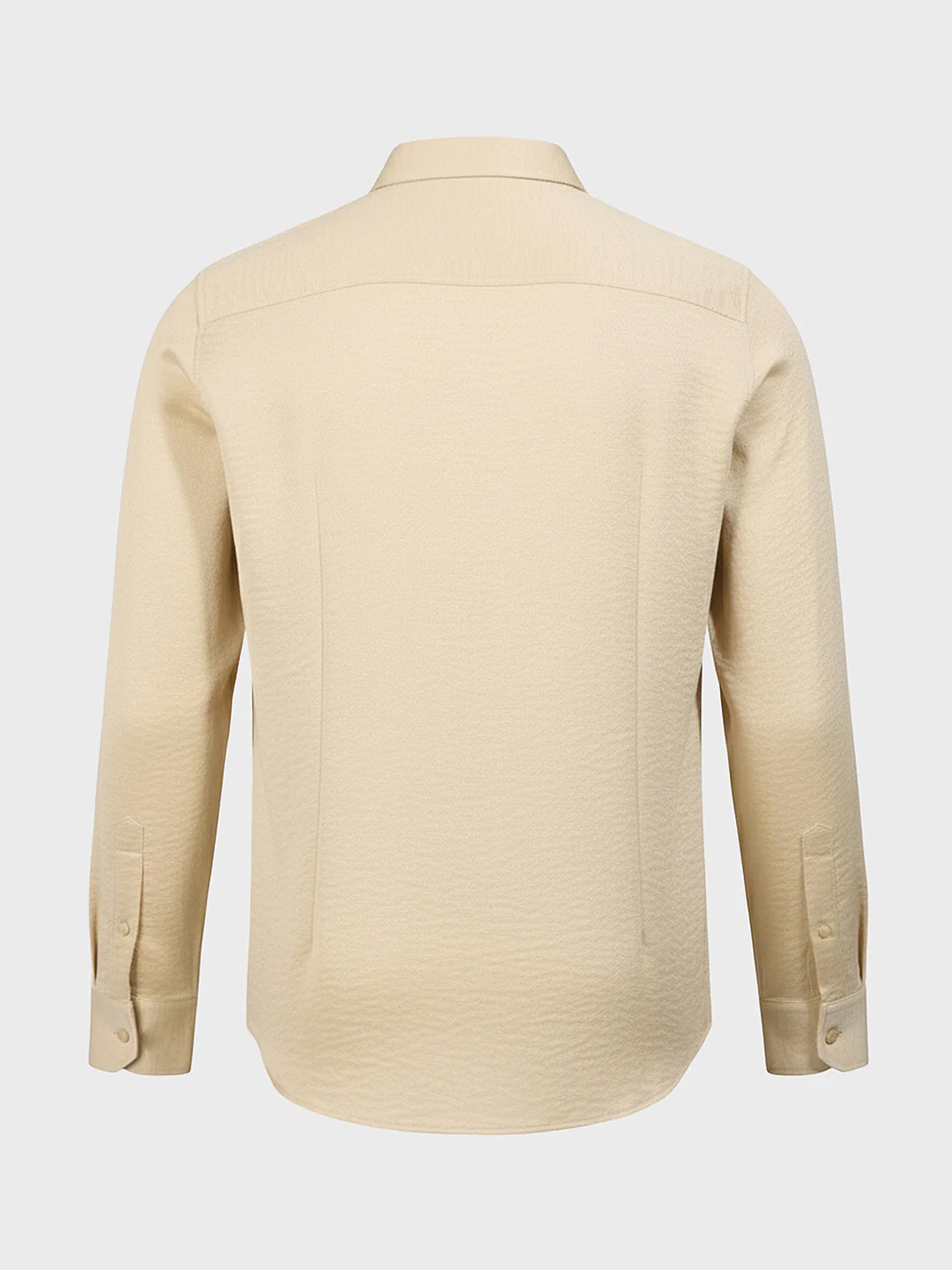 Men's Gold Slim Fit Party Wear Solid Shirt - Image 5