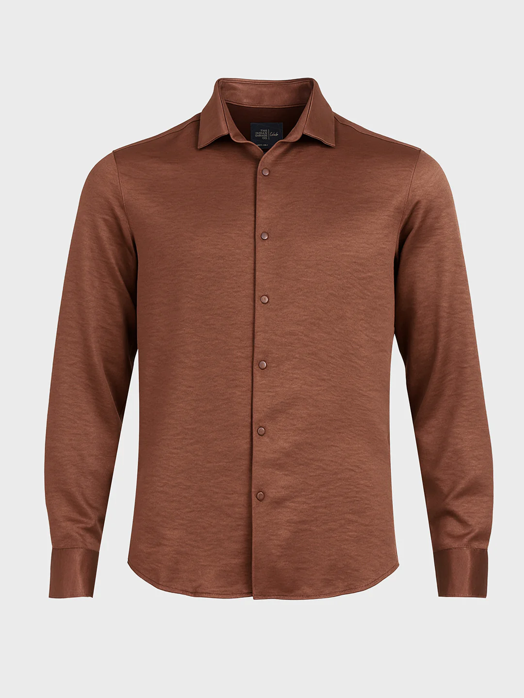 Men's Gold Slim Fit Party Wear Solid Shirt - Image 4