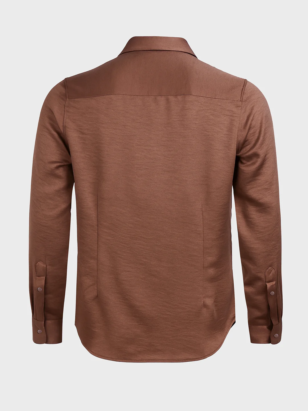 Men's Gold Slim Fit Party Wear Solid Shirt - Image 5