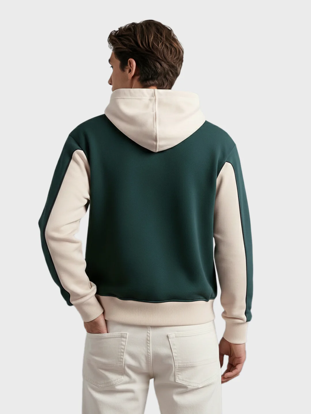 Men's Green Boxy Fit Graphic Printed Casual Sweatshirt - Image 2