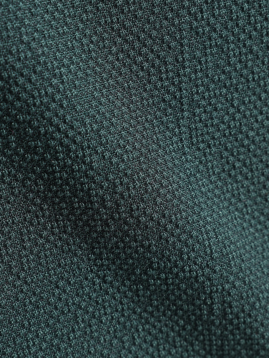 Men's Green Boxy Fit Textured Resort Wear Shirt - Image 6