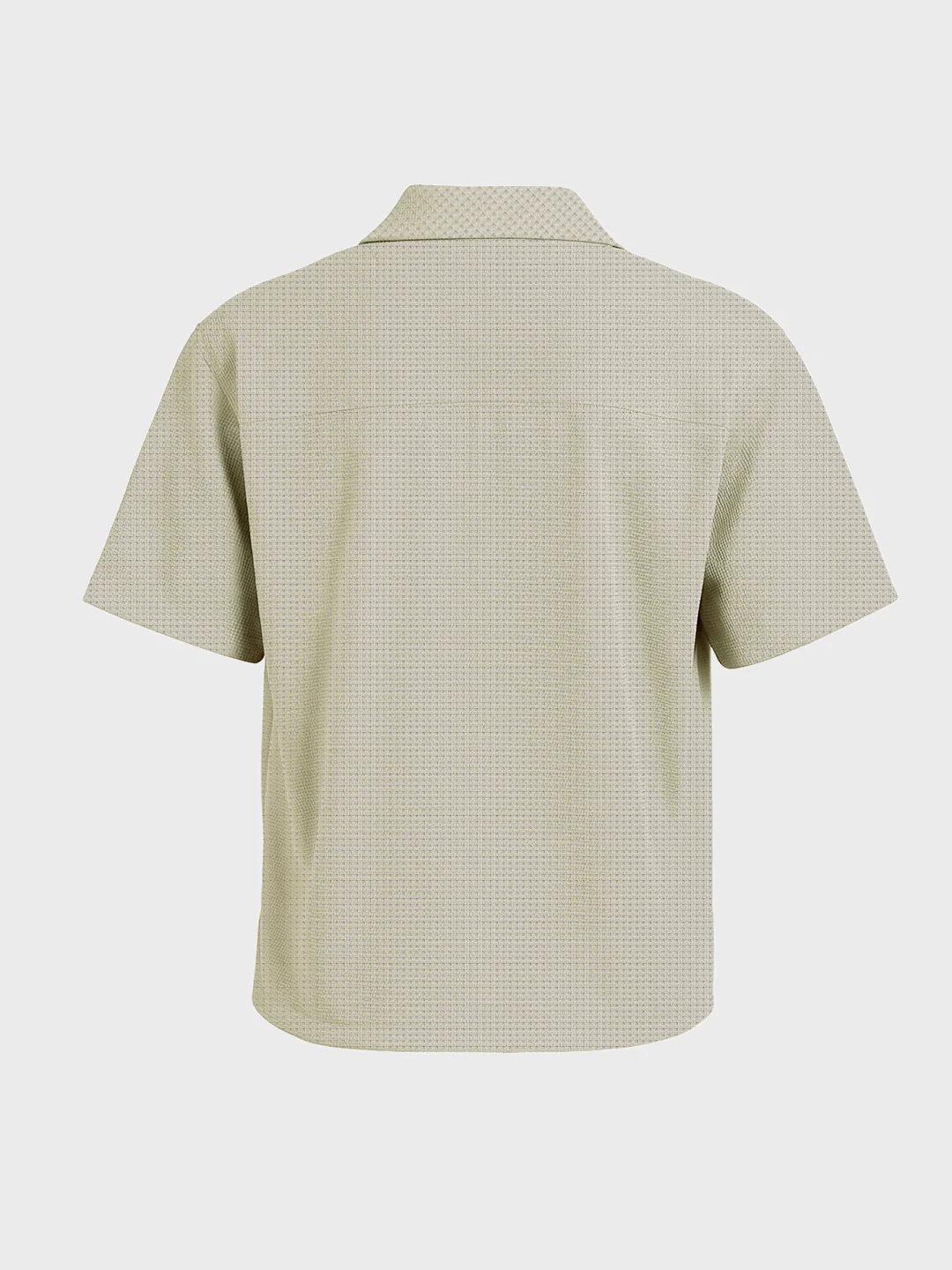 Men's Green Boxy Fit Textured Utility Shirt - Image 4