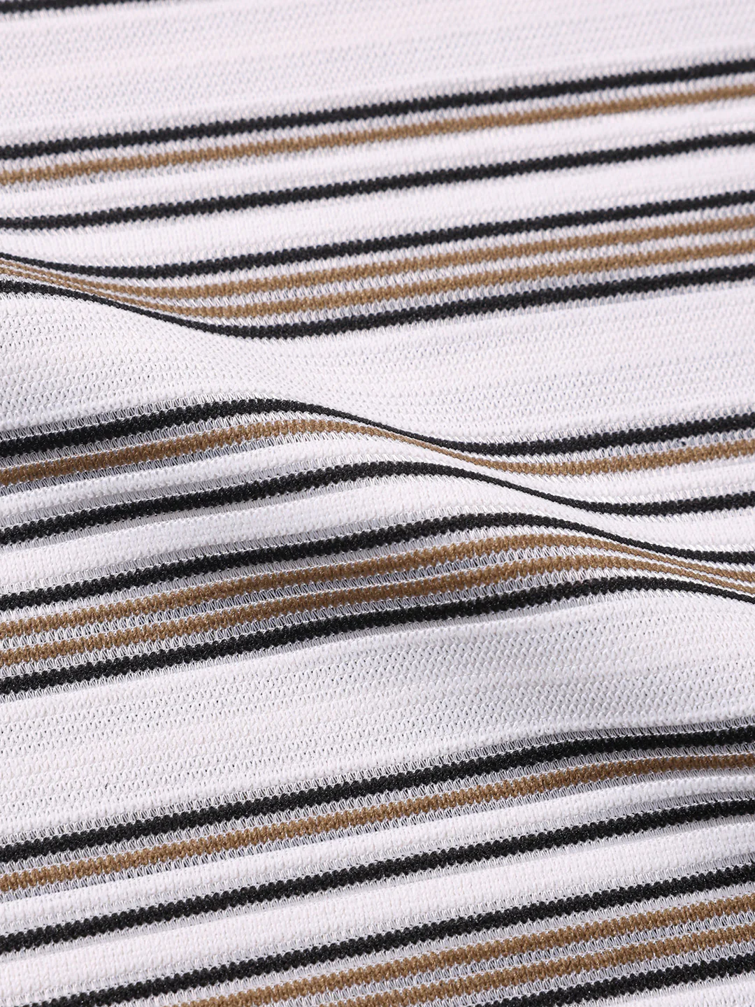 Men's Green Boxy Fit Vertical Stripes Casual T-Shirt - Image 4