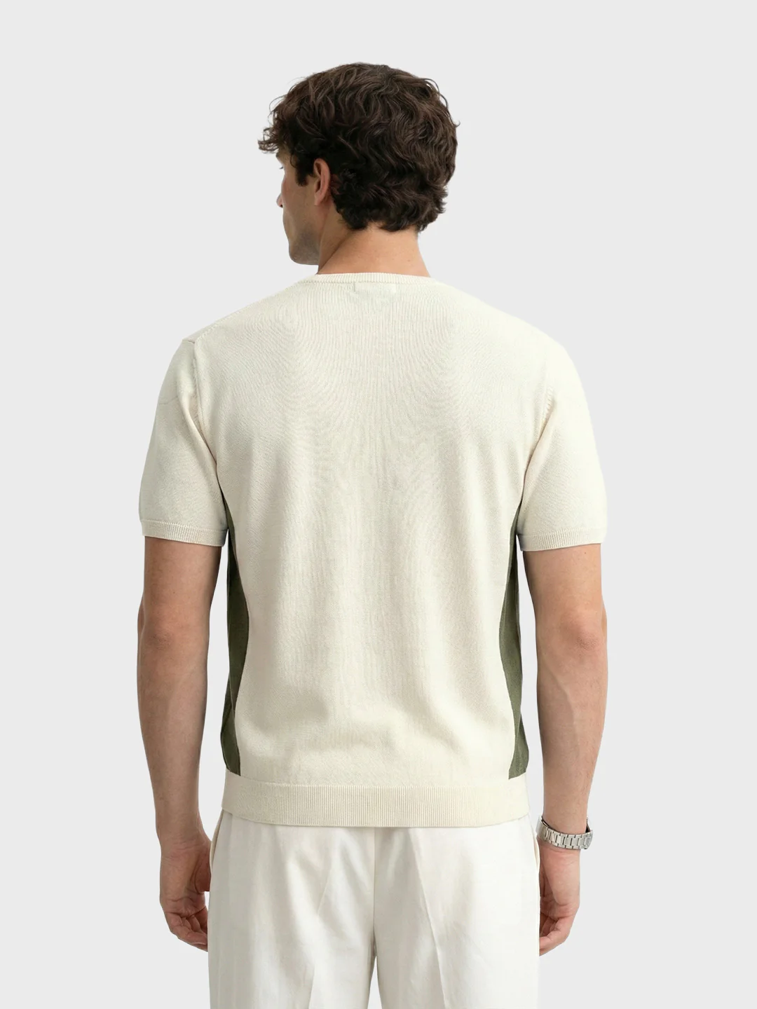 Men's Green Oversized Fit Graphic Printed Casual T-Shirt - Image 3