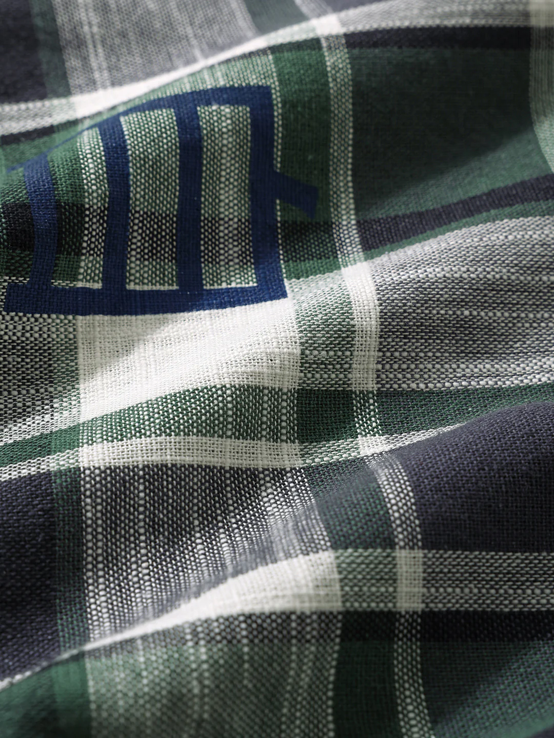 Men's Green Oversized Fit Resort Wear Checked Shirt - Image 8