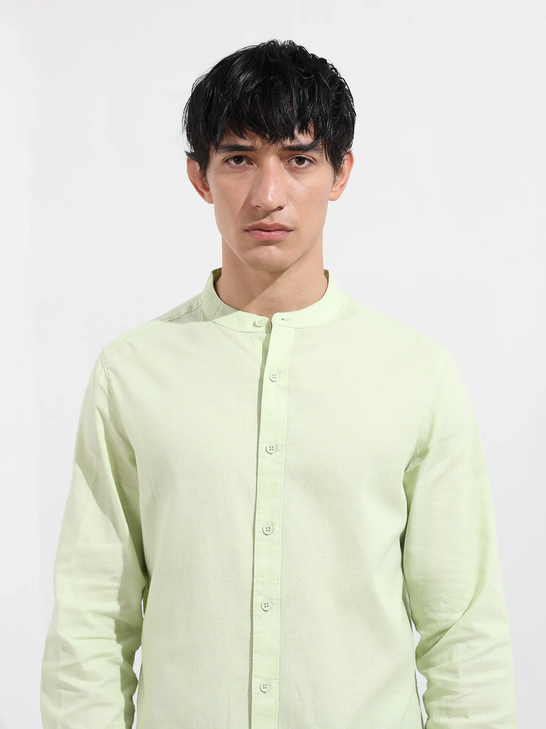 Men's Green Regular Fit Casual Shirt - Image 3