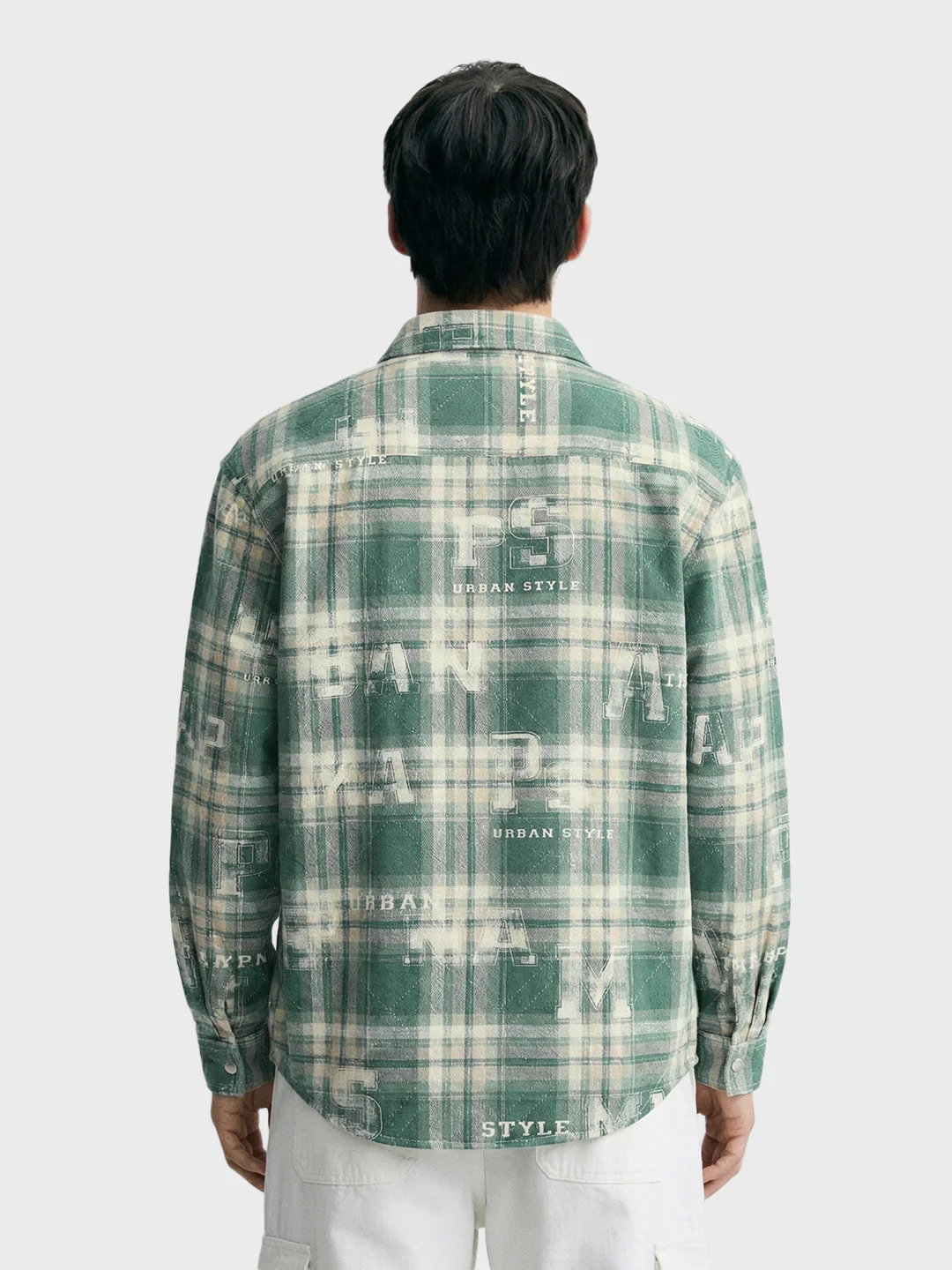 Men's Green Regular Fit Checked Casual Shirt - Image 2