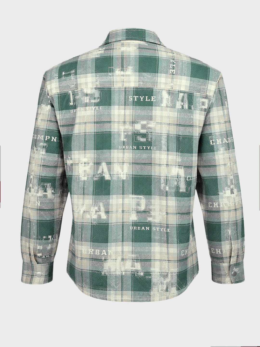 Men's Green Regular Fit Checked Casual Shirt - Image 5