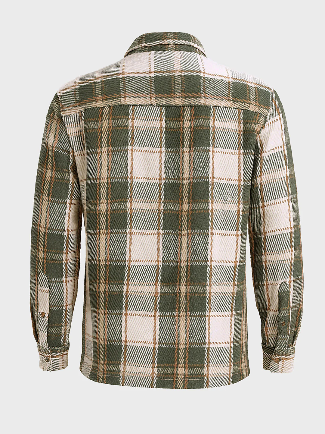Men's Green Regular Fit Checked Casual Shirt - Image 5