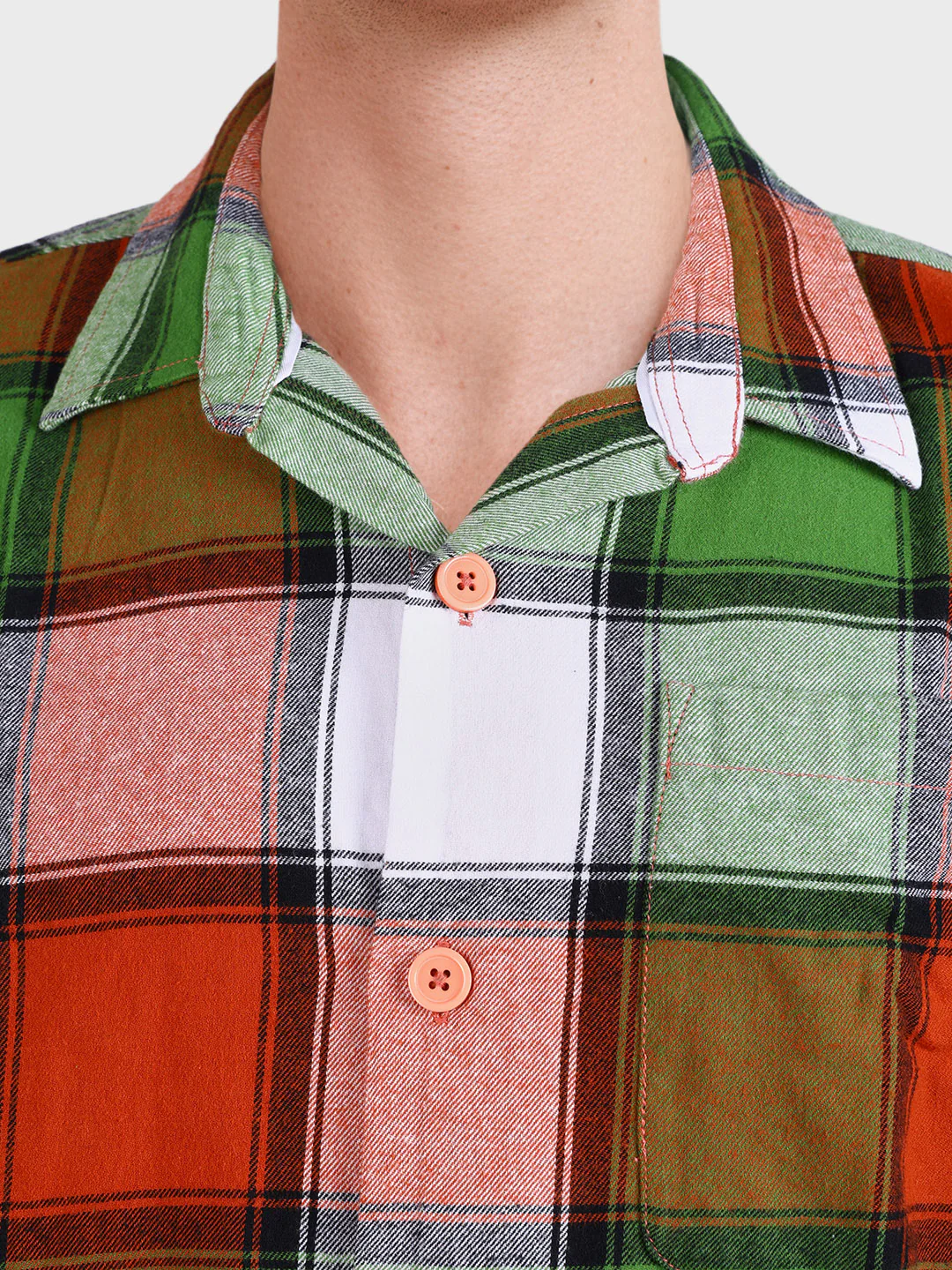 Men's Multicolor Regular Fit Checkered Casual Shirt - Image 3