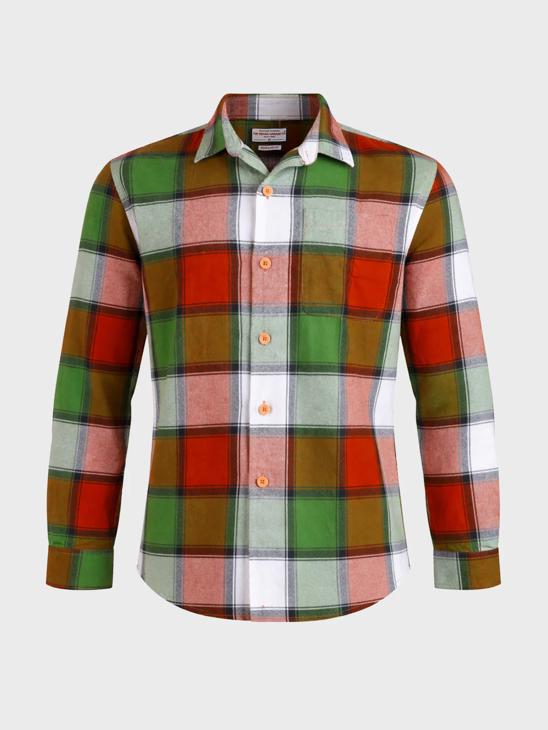 Men's Multicolor Regular Fit Checkered Casual Shirt - Image 5