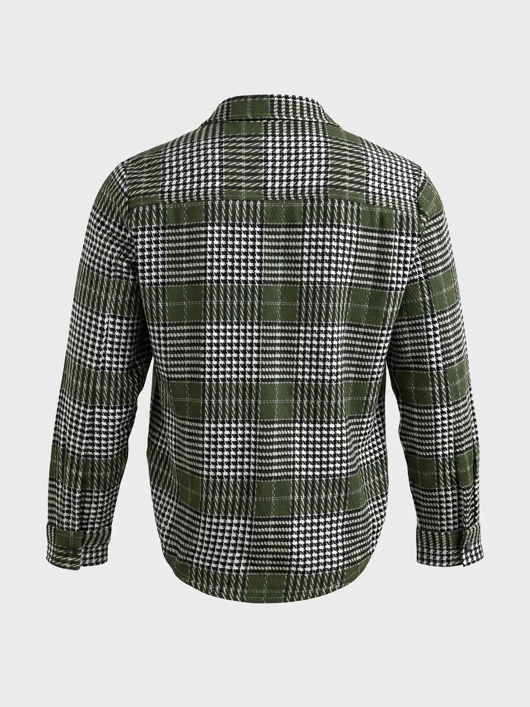 Men's Green Regular Fit Checkered Casual Shirt - Image 5