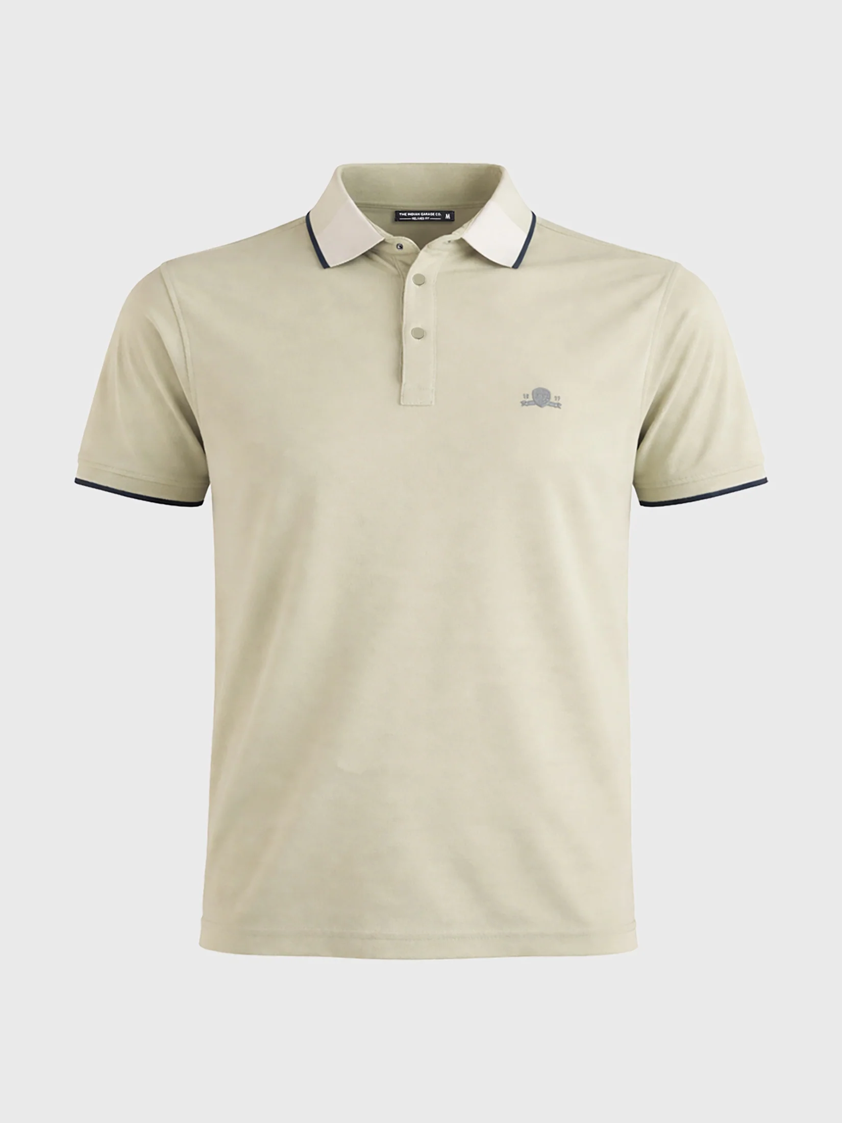 Men's Green Regular Fit Embroidered Casual T-Shirts - Image 5