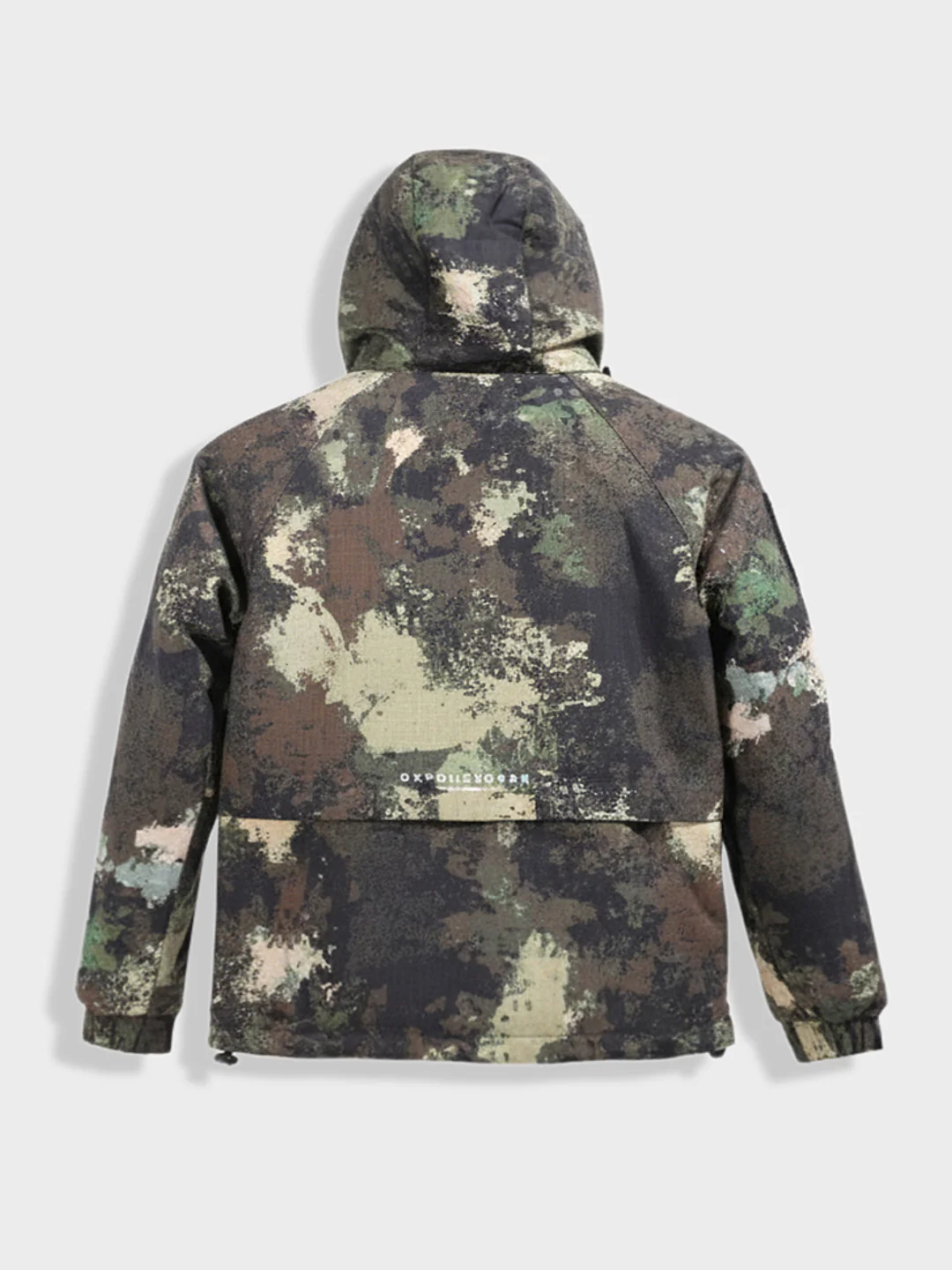 Men's Green Regular Fit Printed Casual Winter Jacket - Image 4