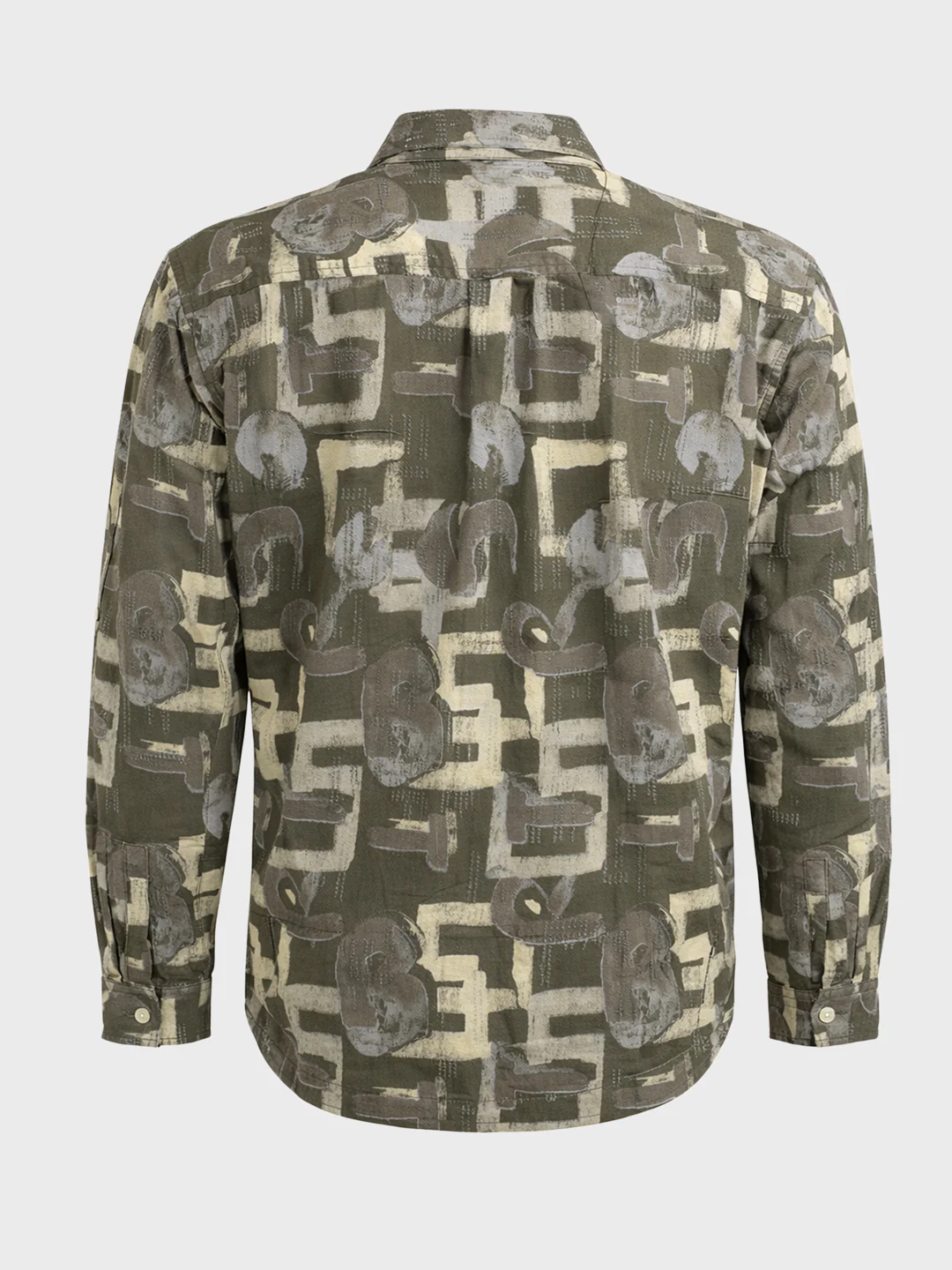 Men's Green Regular Fit Printed Casual Shirt - Image 5