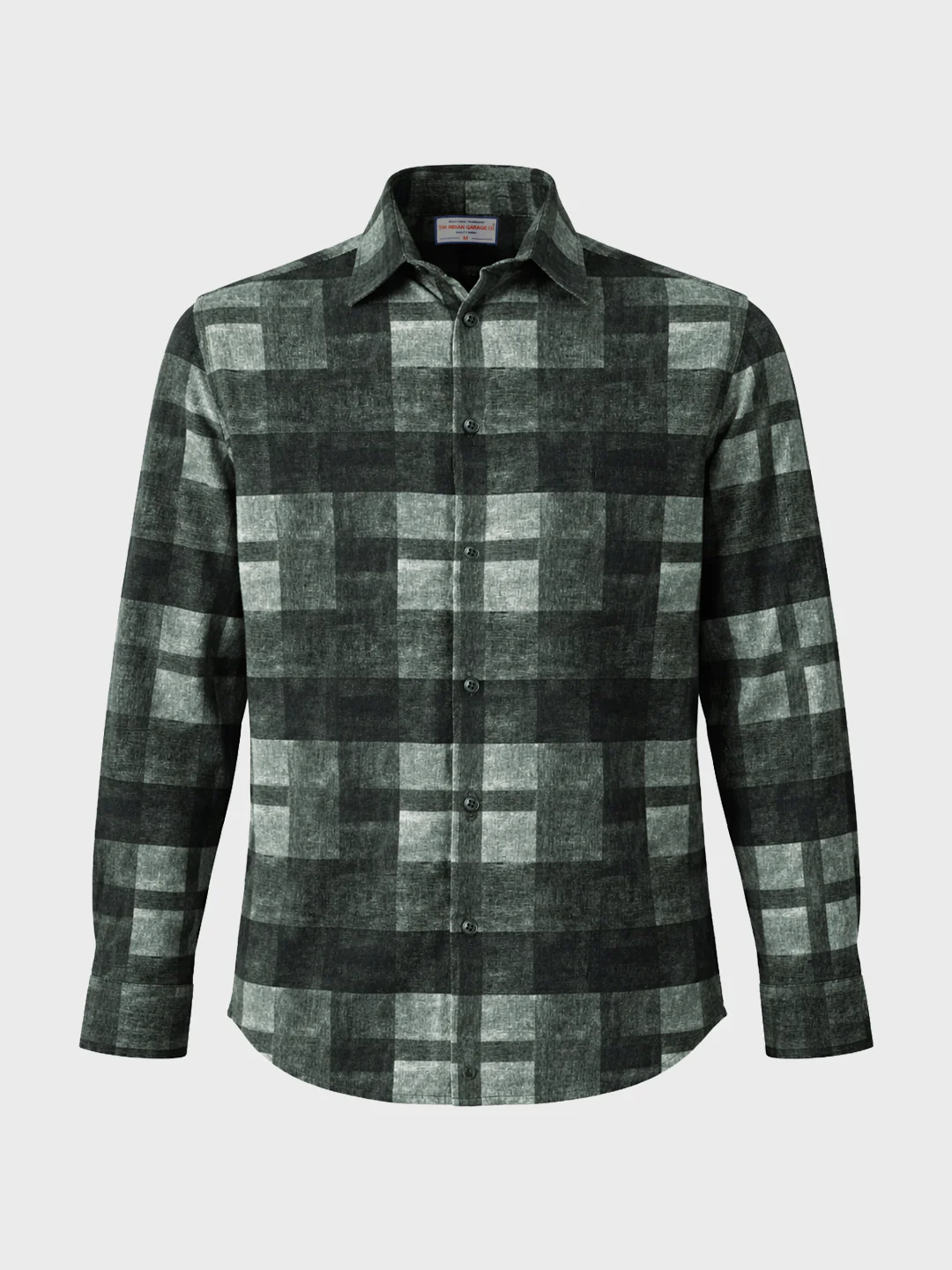 Men's Green Regular Fit Checkered Casual Shirt - Image 6