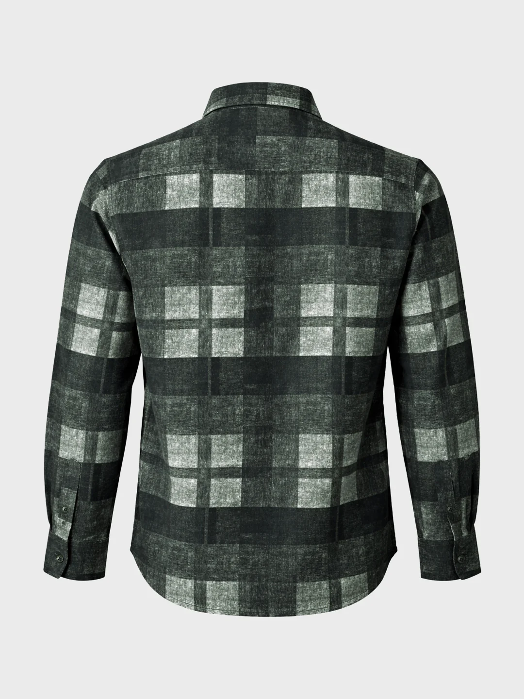 Men's Green Regular Fit Checkered Casual Shirt - Image 7