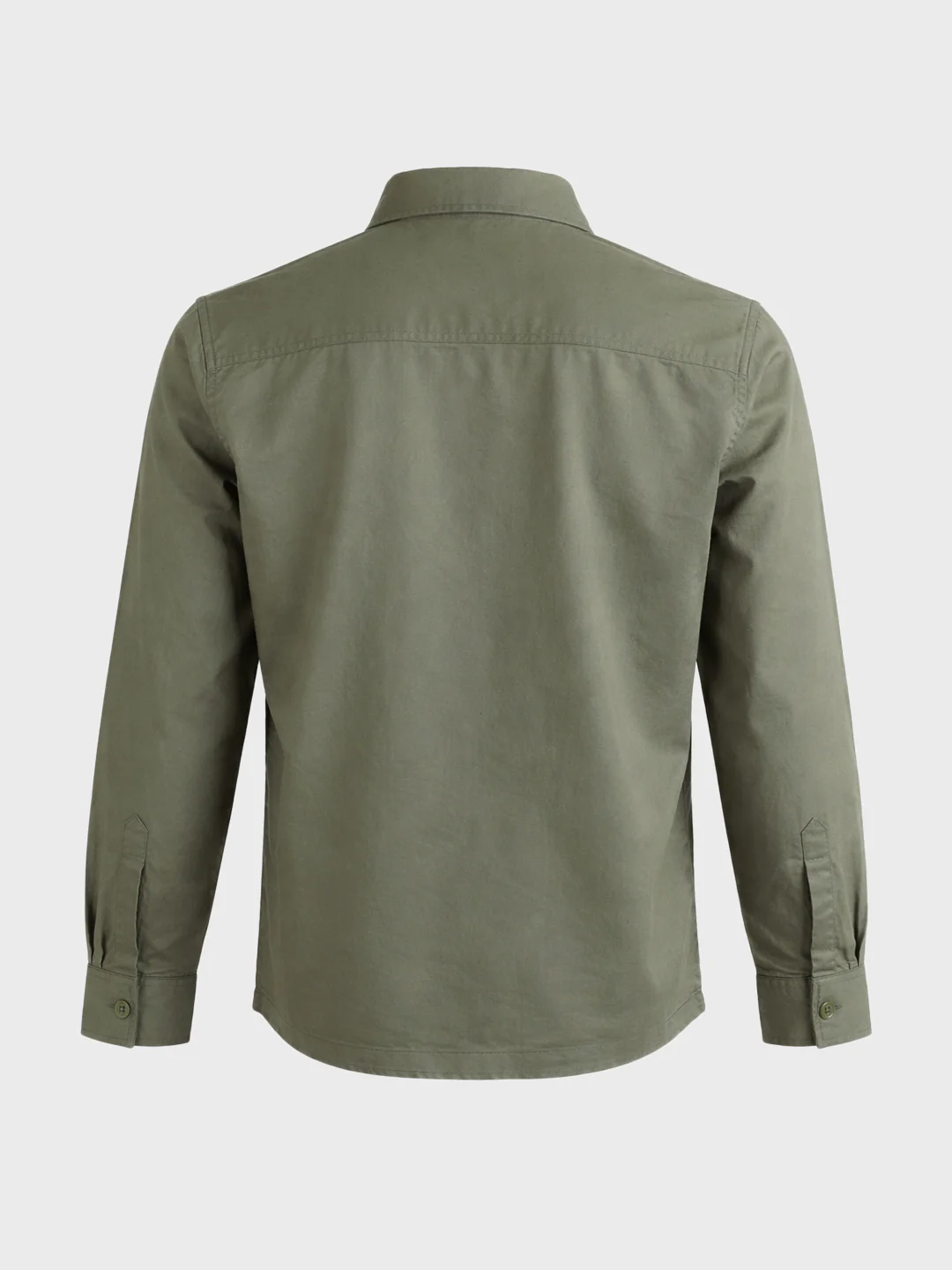 Men's Green Regular Fit Solid Casual Shirt - Image 7