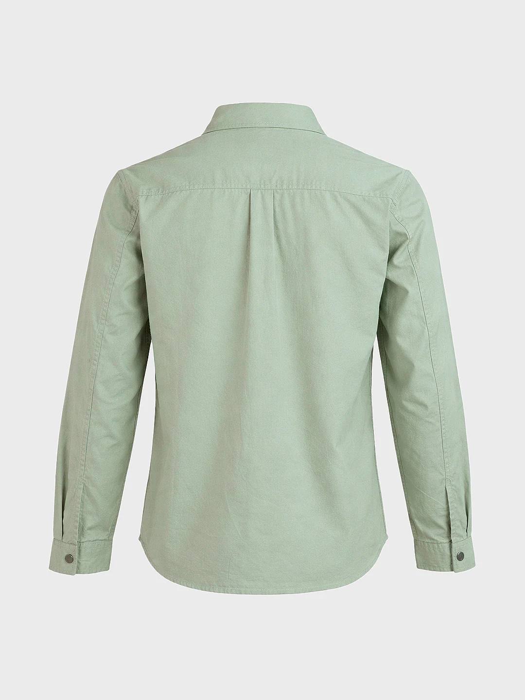 Men's Green Regular Fit Solid Casual Shirt - Image 7