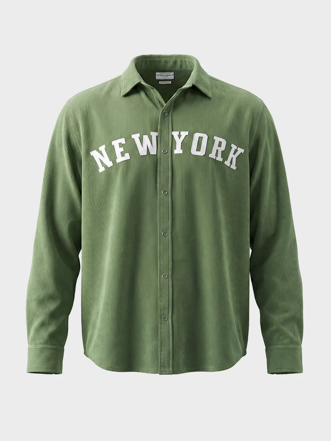 Men's Green Regular Fit Solid Casual Shirt - Image 4
