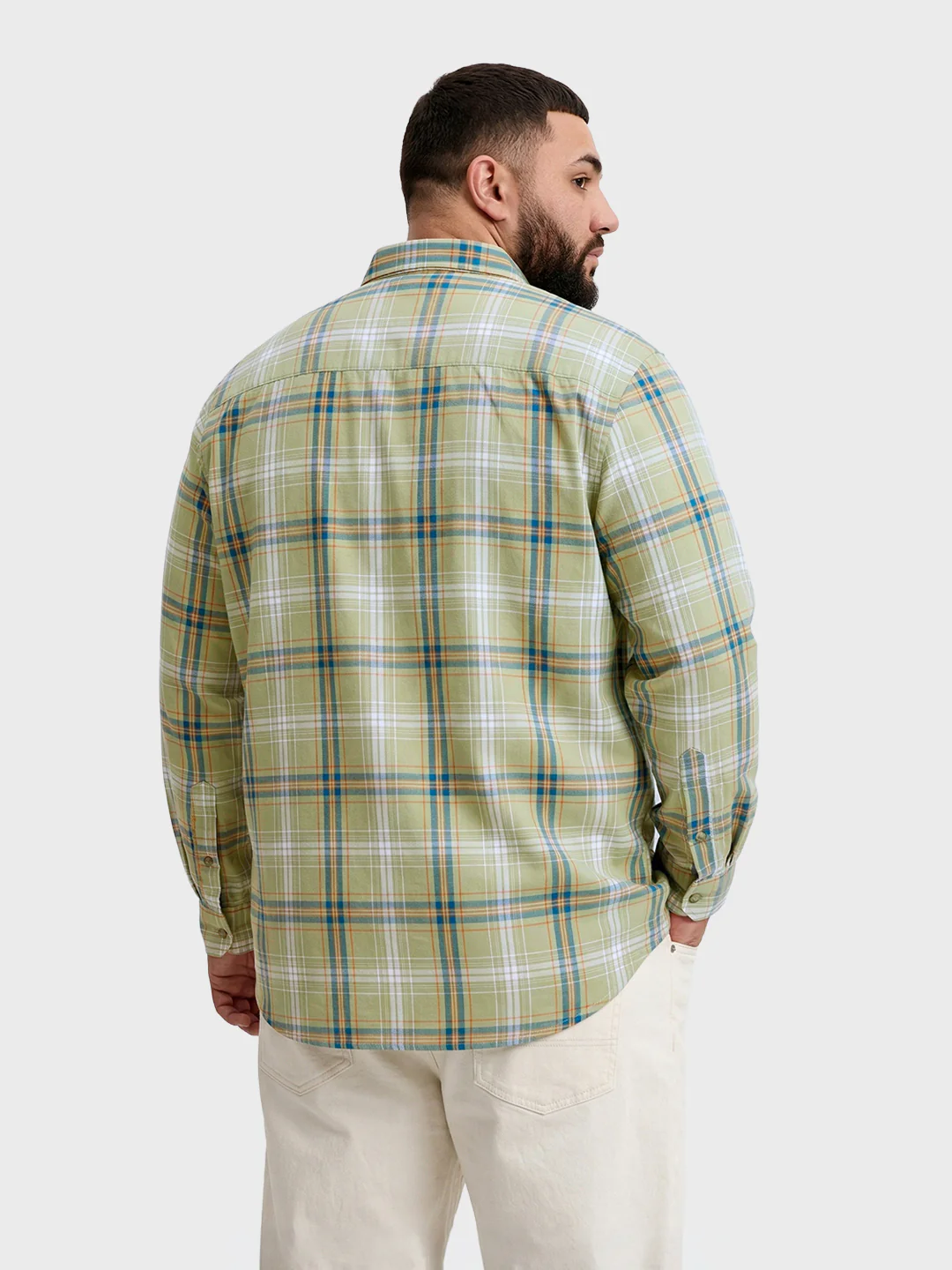 Men's Green Regular Fit Solid Casual Shirt - Image 3