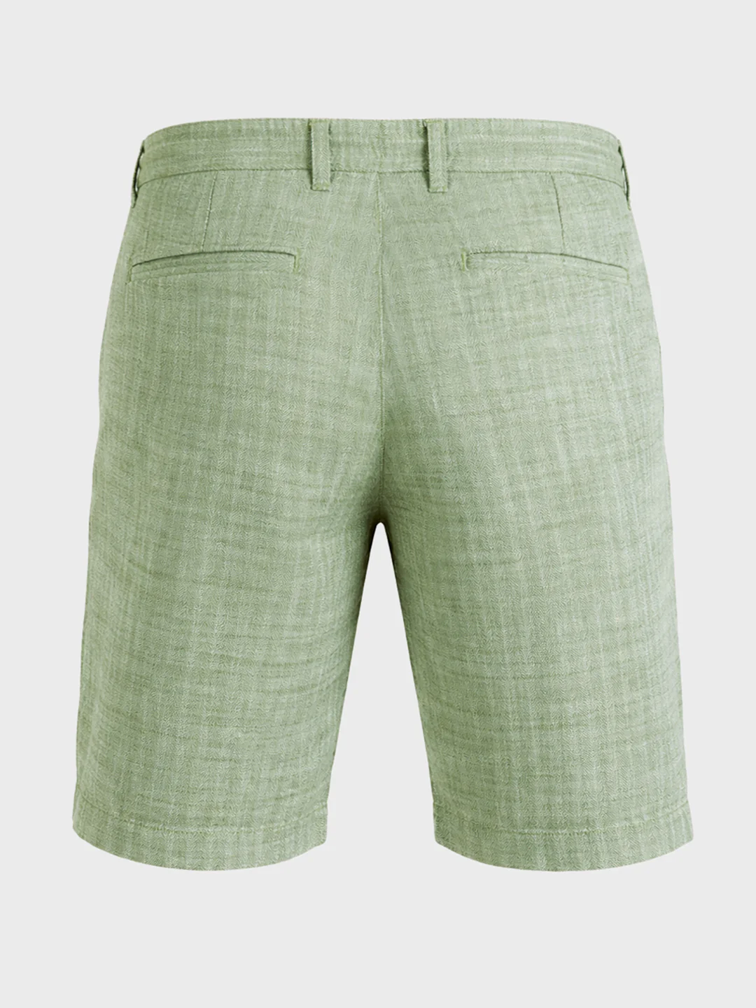 Men's Green Regular Fit Solid Casual Shorts - Image 7