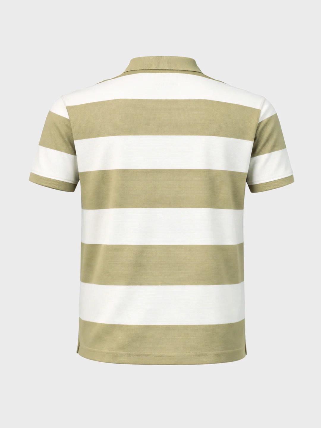 Men's Green Regular Fit Striped Casual T-Shirts - Image 6