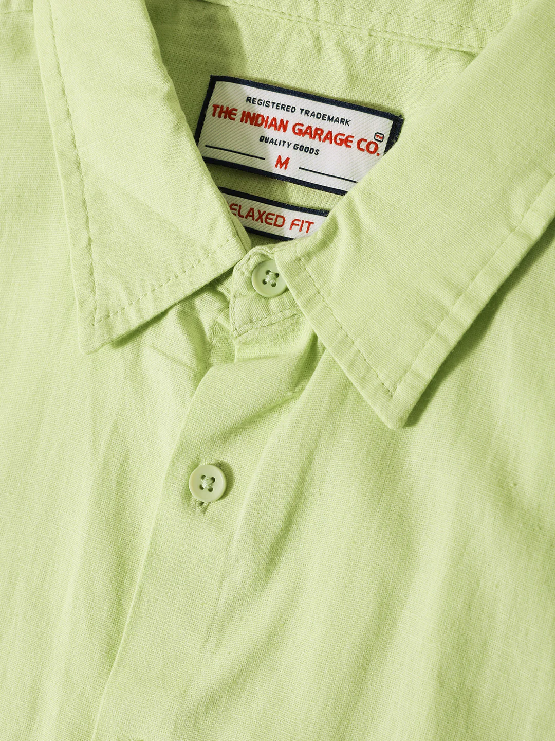 Men's Green Relaxed Fit Casual Shirt - Image 7
