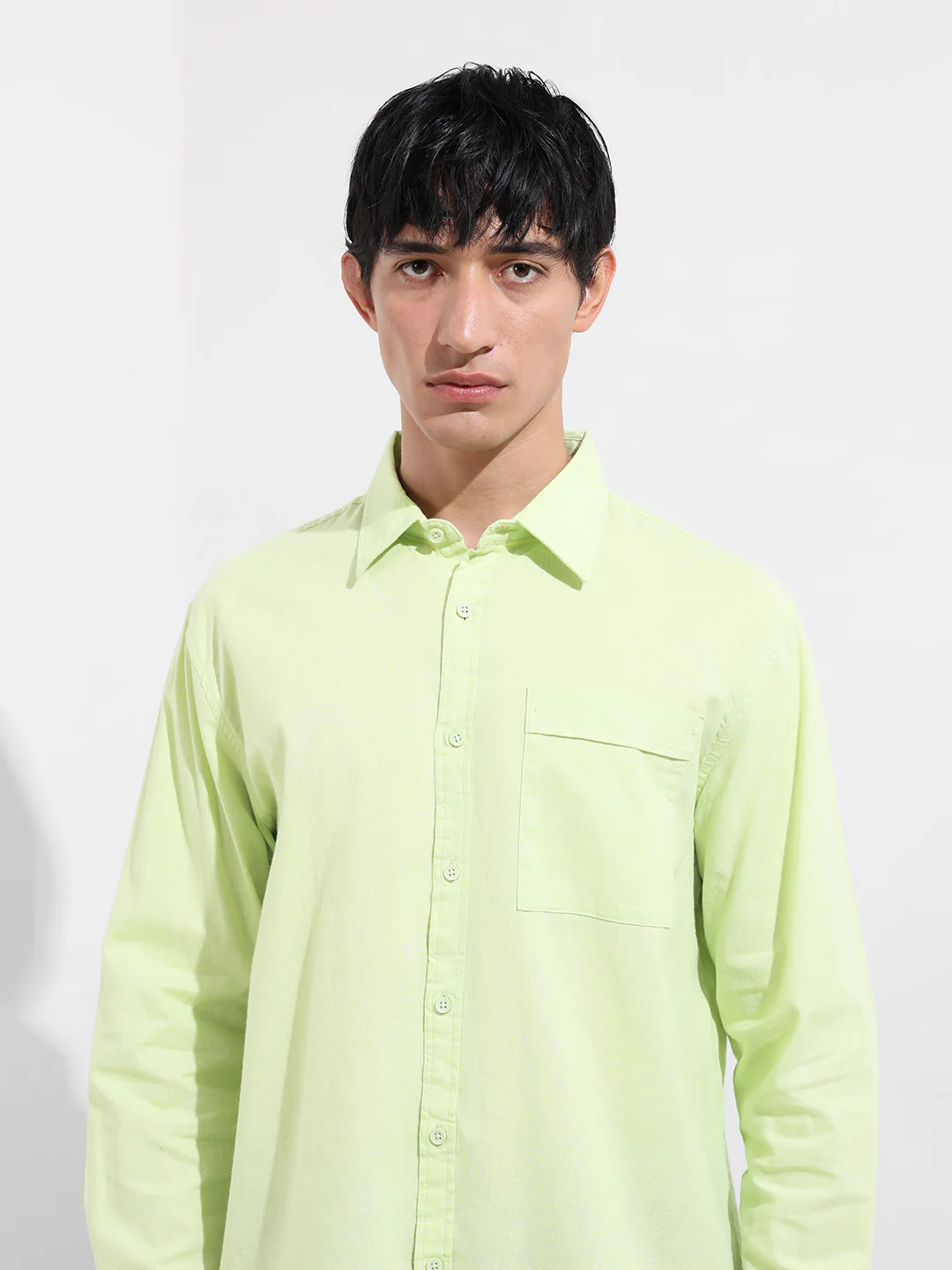 Men's Green Relaxed Fit Casual Shirt - Image 4