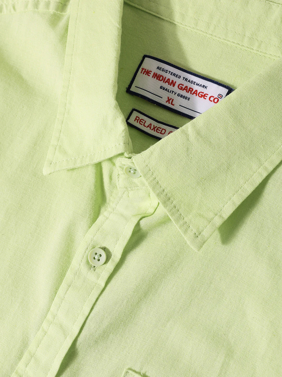 Men's Green Relaxed Fit Casual Shirt - Image 6