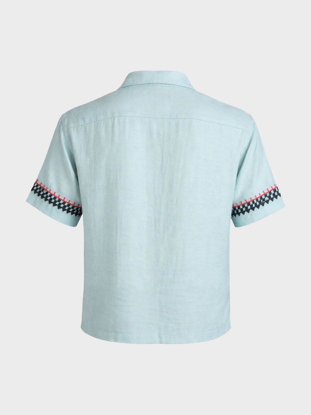 Men's Green Relaxed Fit Embroidered Casual Shirt - Image 6