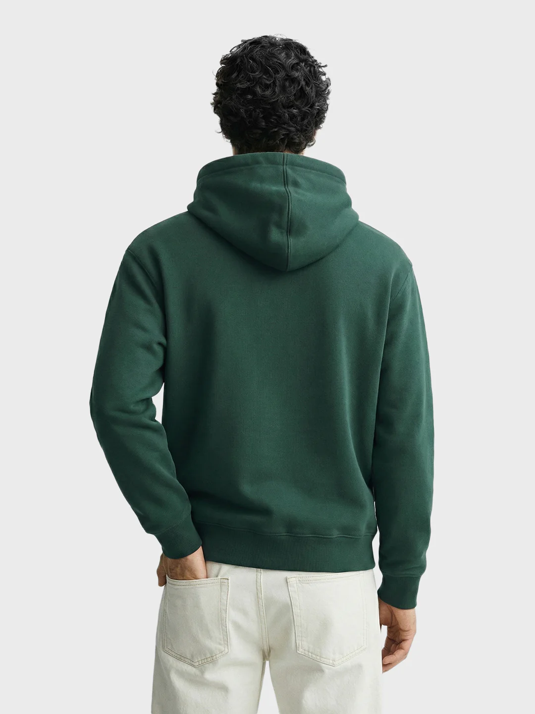 Men's Green Relaxed Fit Embroided Casual Sweatshirt - Image 2