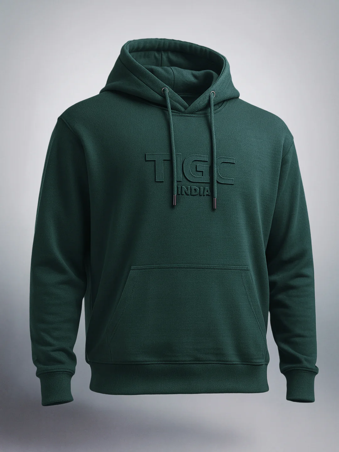 Men's Green Relaxed Fit Embroided Casual Sweatshirt - Image 3