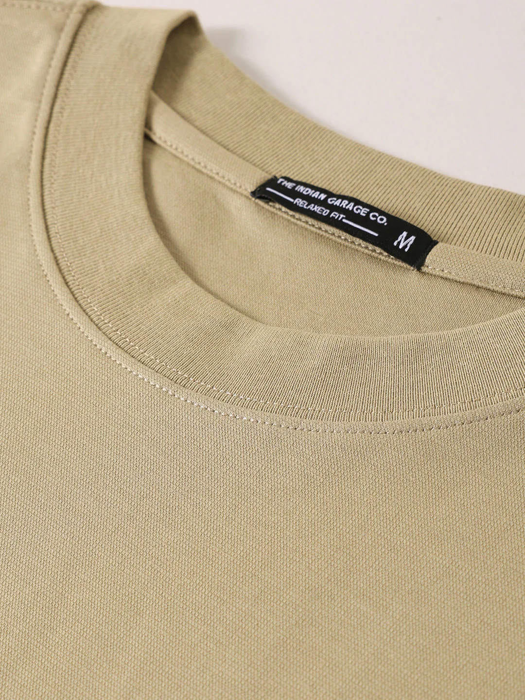 Men's Green Relaxed Fit Embroided 240 GSM Street Wear T-Shirt - Image 9