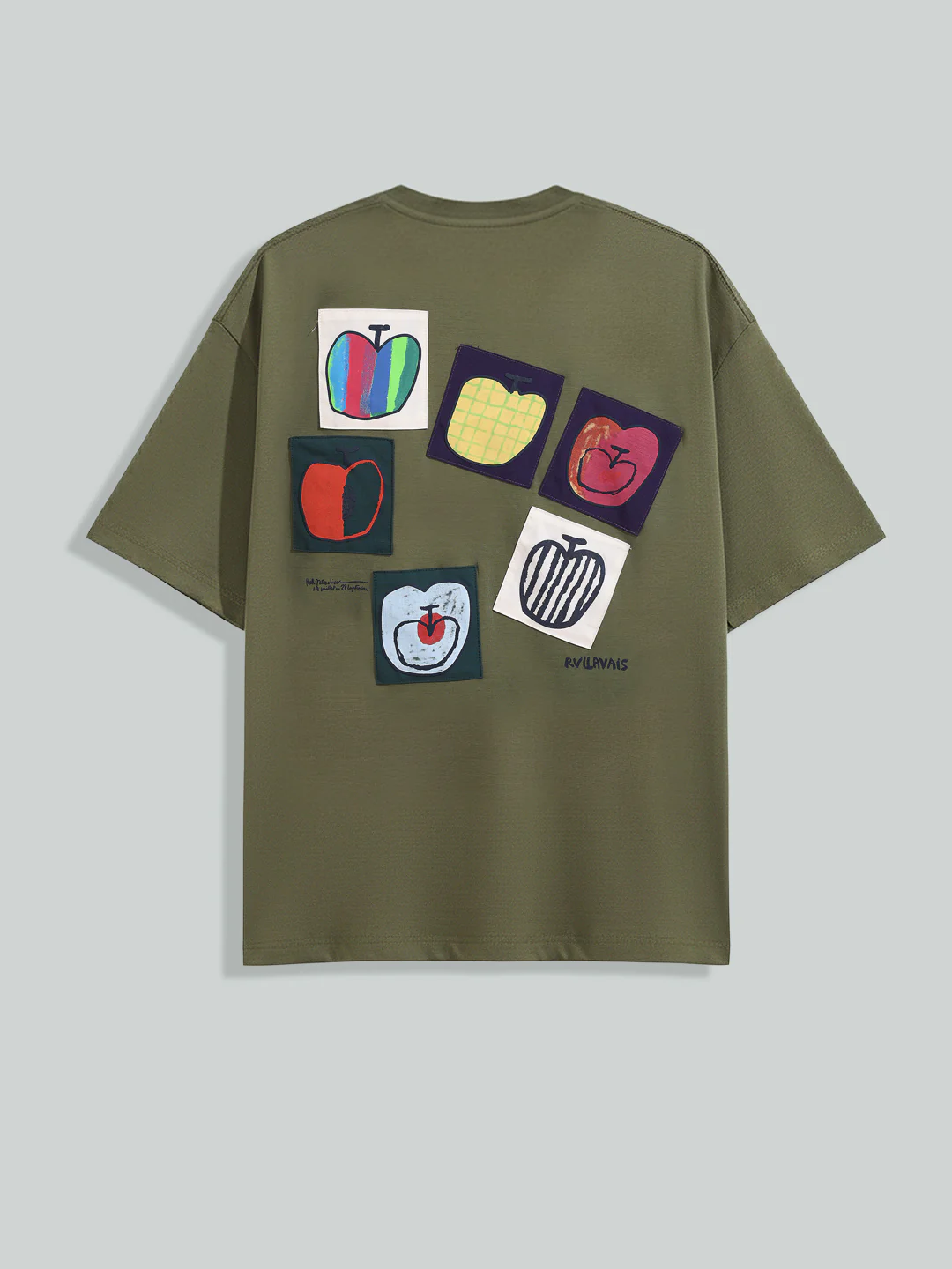 Men's Green Relaxed Fit Embroided 240 GSM Casual T-Shirt - Image 6